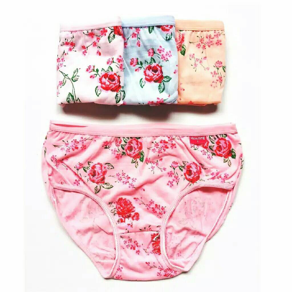TBM HONITING | NISHA | LIST GUI YING Celana Dalam WANITA Dewasa / L-XXL / MOTIF / BUNGA