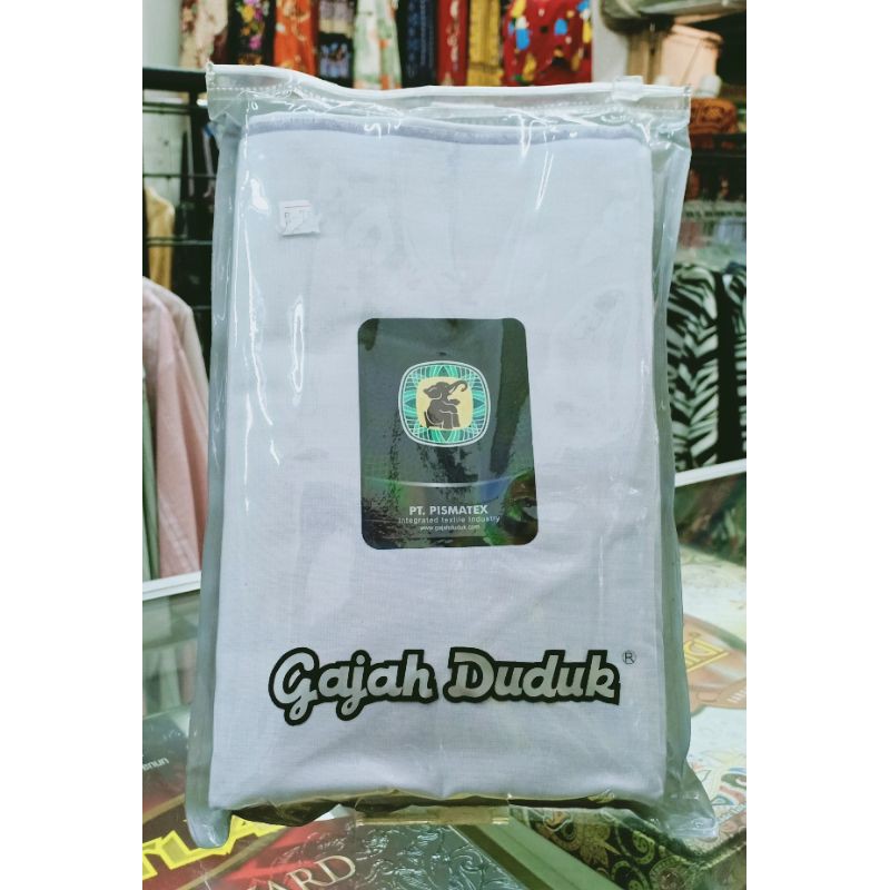 Sarung Gajah Duduk Warna Putih POLOS