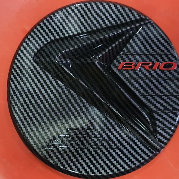 Cover tank / tutup tangki BENSIN variasi HONDA ALL NEW BRIO 2018 2019 2020 2022 2021 MOTIF CARBON