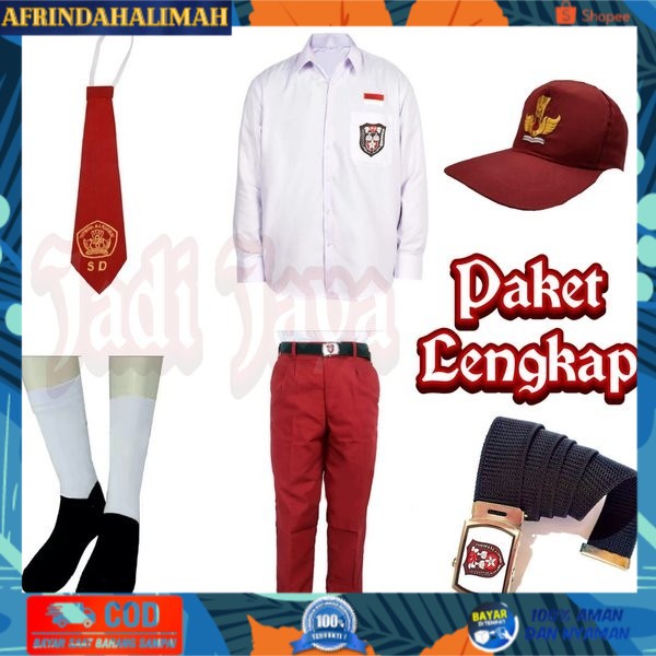 

[TERBARU] Set Seragam Sekolah SD Merah Putih Laki Lengkap Panjang