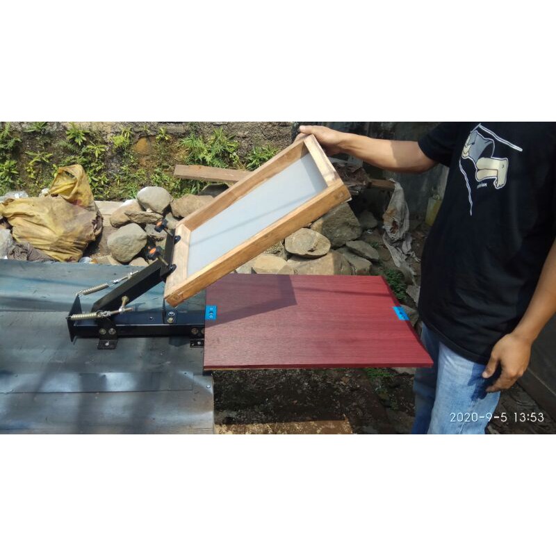 Meja Sablon Kaos Portable Papan Banting