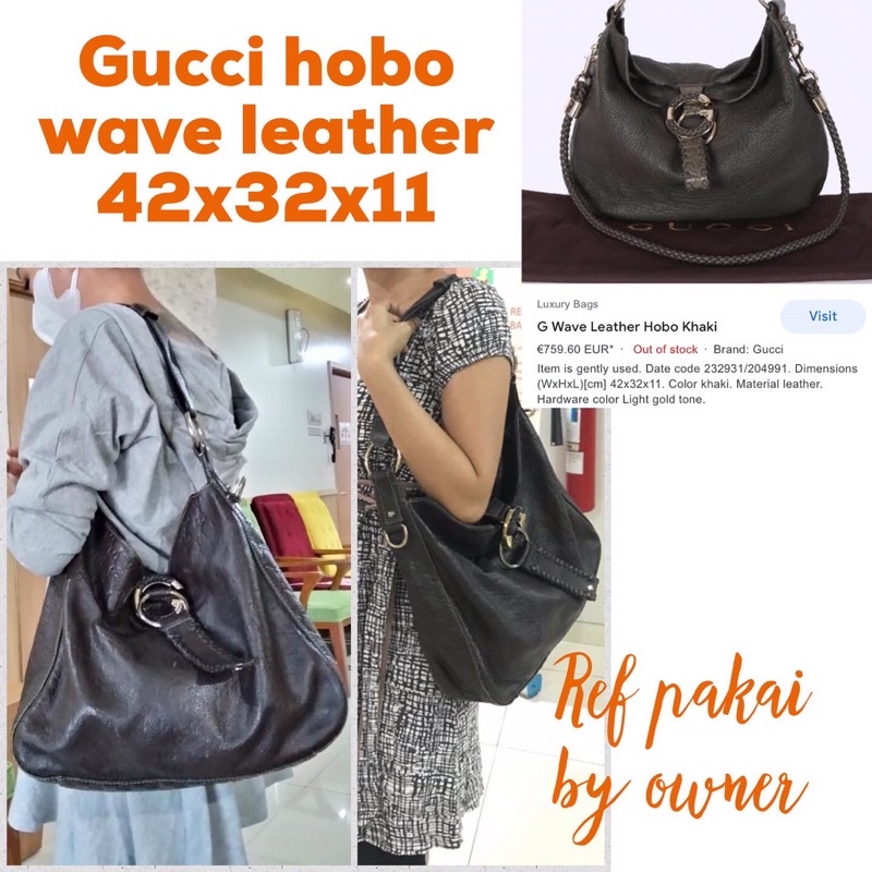 tas bahu shoulder bag leather kulit gg gucci wave hobo second bekas PL