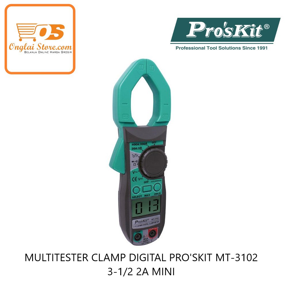 MULTITESTER CLAMP DIGITAL PRO'SKIT MT-3102 3-1/2 2A MINI ORIGINAL