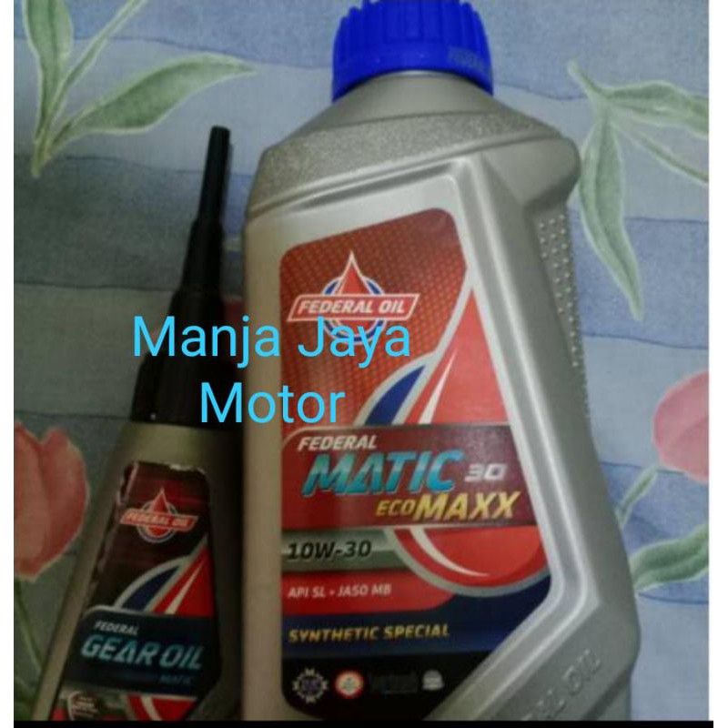 Paket Ganti Oli federal matic SAE 10-30w + hardan federal 120ml for Vario 125/150/beat/scoopy/mio