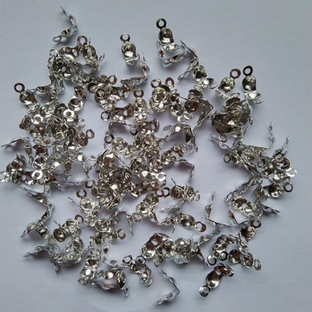 100Pcs Konektor Rantai Bola 4x7mm Untuk Membuat Perhiasan DIY