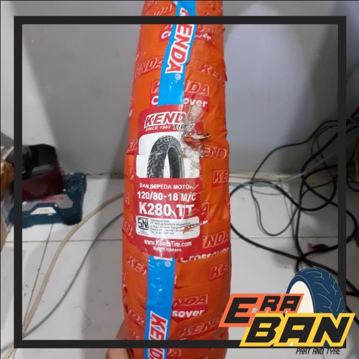 BAN LUAR KENDA K280 120 80 RING 18 TUBETYPE DUAL PURPOSE KLX CRF