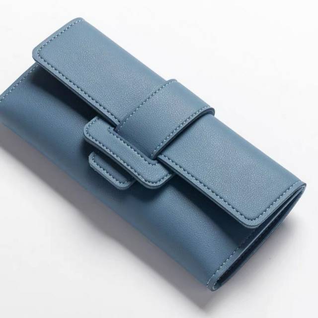 (27AN.ID) Dompet lipat panjang Wanita 00405 dompet Impor Murah Cantik Real Pic# dompet C8-#7 UNGU