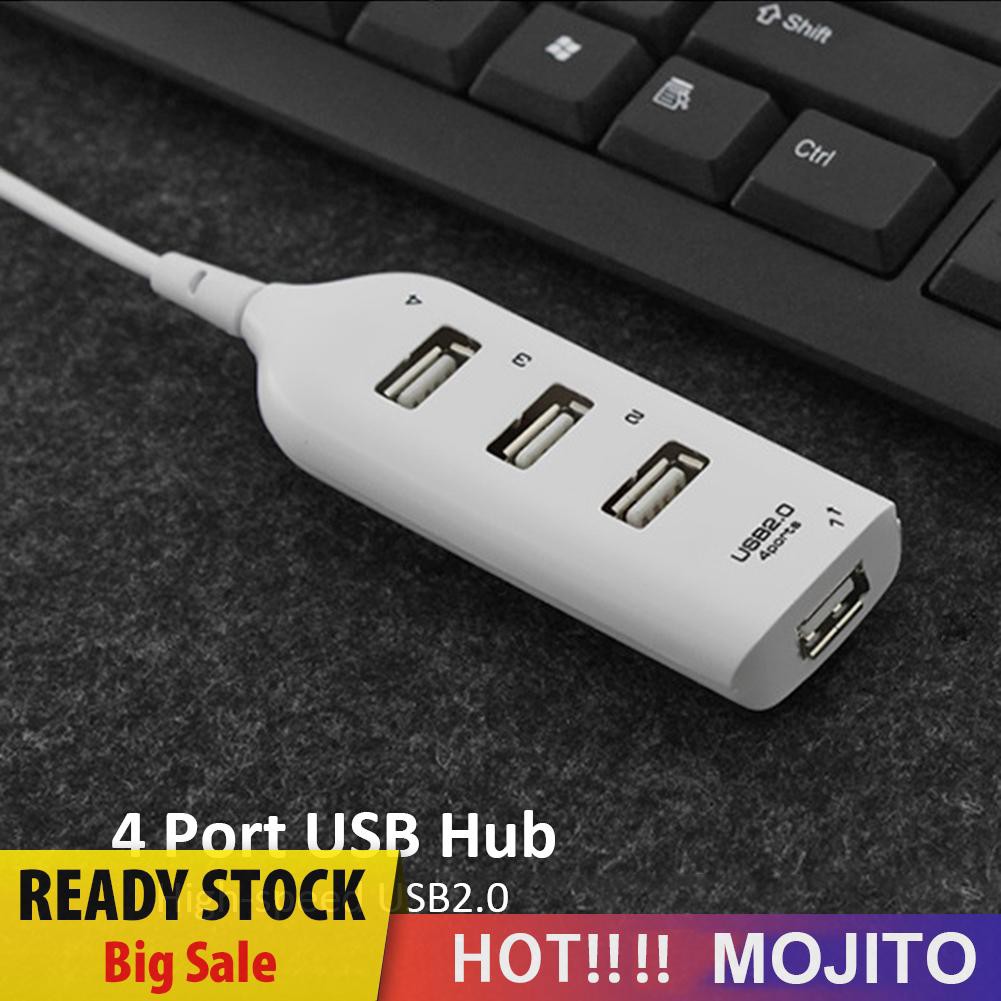 Mojito Hub Splitter 4 Port Usb 2.0 Kecepatan Tinggi 5mbps