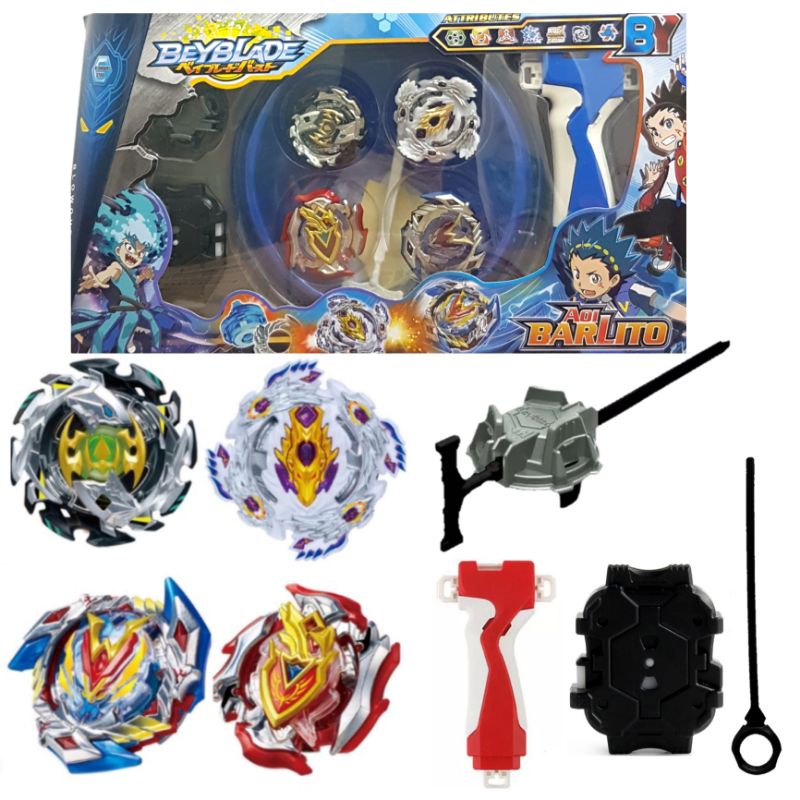 Gangsing Beyblade Burst Launcher 4in1 Beyblade Lord Flare Dragon Set arena gangsing terbaru hi