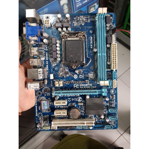 MOBO GIGABYTE GA-B75M-HD3 LGA 1155, MOTHERBOARD, USB 3.0, HDMI