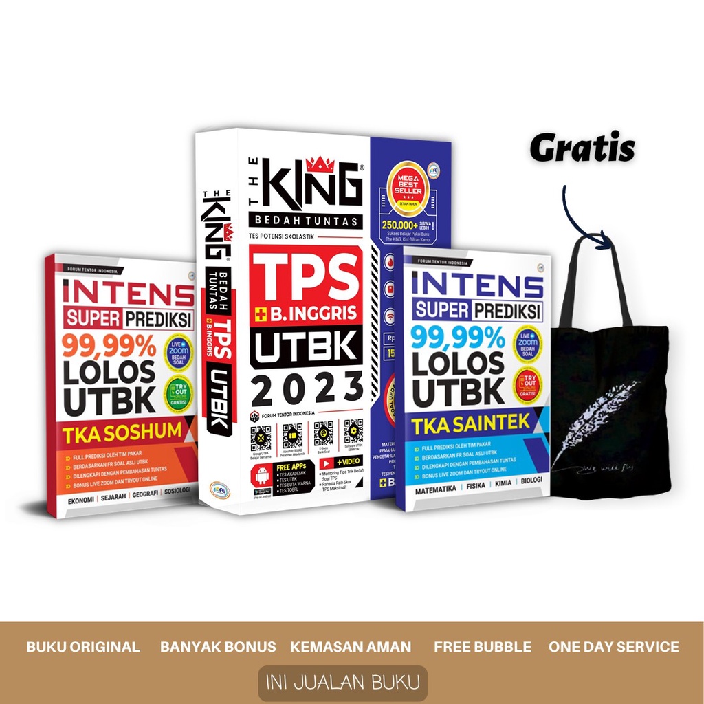 Jual Buku The King Bedah Soal Dan Materi Tps Utbk Forum Edukasi Free Notes Shopee