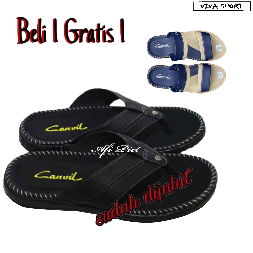 BELI 1 GRATIS 1 SANDAL KULIT PRIA / SANDAL JAPIT/ SANDAL PRIA - SANDAL KEKINIAN/SANDAL PRIA MURAH/SANDAL TERBARU PRIA MIX MAX STORE