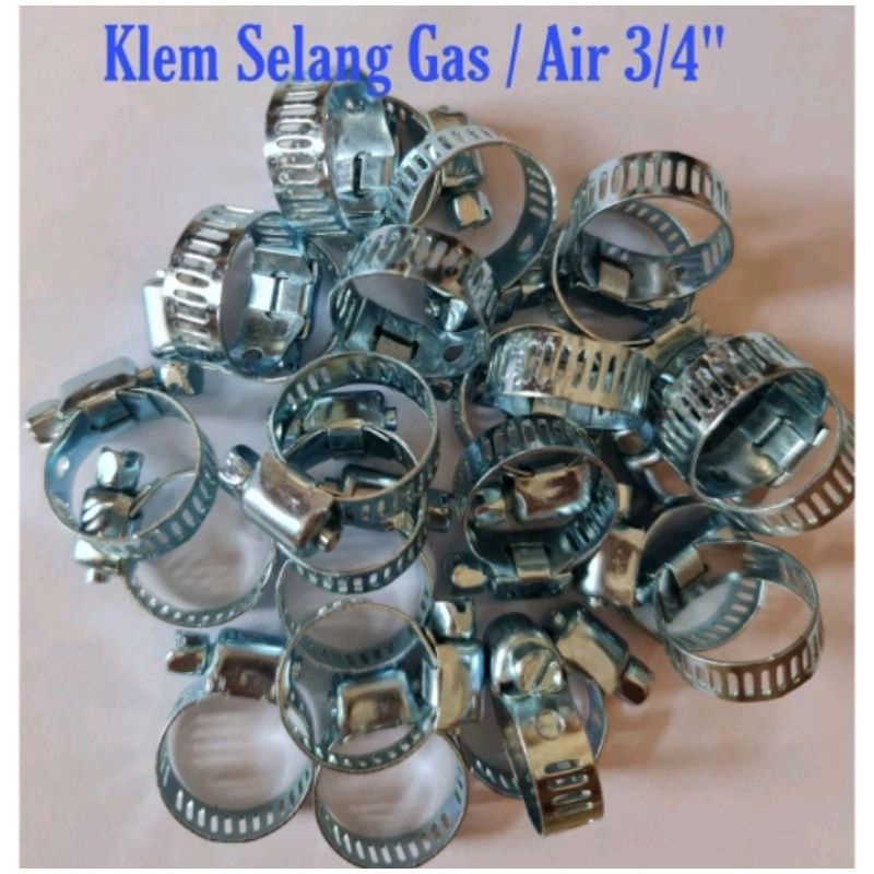 Klem Slang Stainlees / Hose Clamp 3/4&quot; tebal 8mm