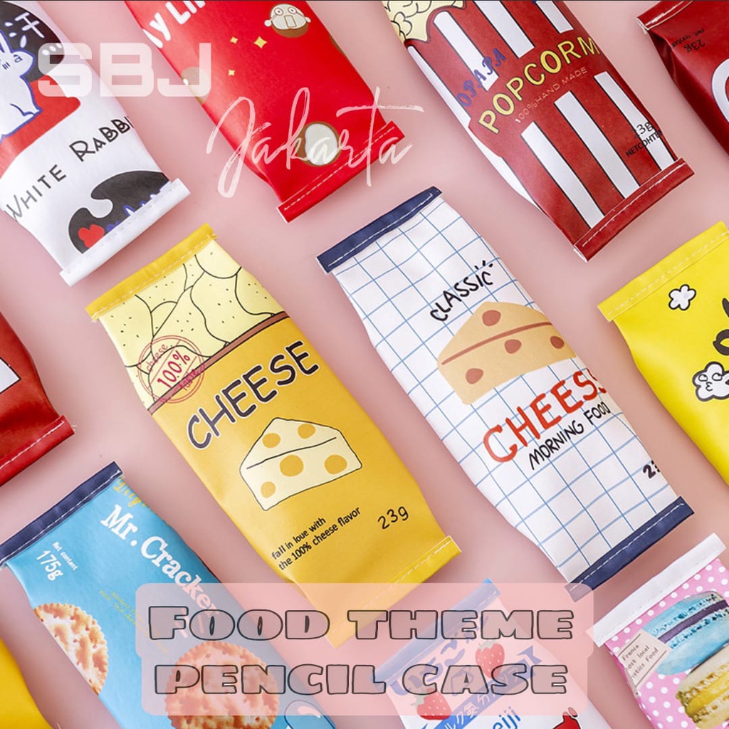 Tempat pensil snack makanan / kotak pensil snack untuk hadiah souvenir MOTIF RANDOM