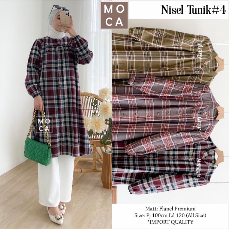 NISEL TUNIK #4 / TUNIK FLANEL PREMIUM ORIGINAL BY MOCA SOLO