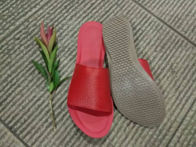 Sandal Slop Teplek Wanita Sendal Kokop Wanita Slop Cewek Kekinian Sandal Kulit Papirut Asli Garut-1