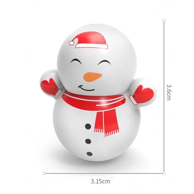 1pc Mainan Tumbler Mini Bentuk Penguin / Snowman Kartun Untuk Anak