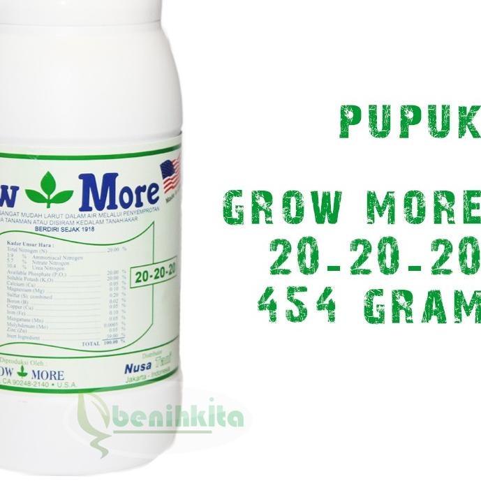 Pupuk- NPK GrowMore Seimbang 20-20-20 (454gr)