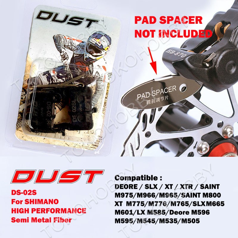 Terlaris Brakepad Shimano Deore Slx Xt Xtr Lx Saint Kampas Rem Merk Dust