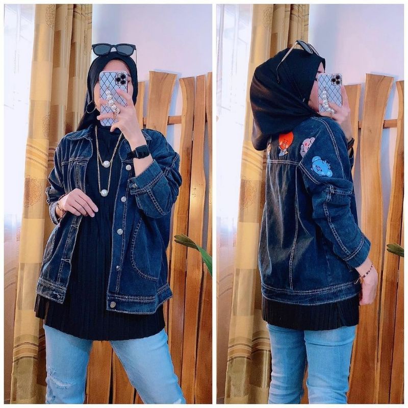 Korea jacket wanita jacket jeans wanita jacket cewek jacket jeans cewek jacket perempuan