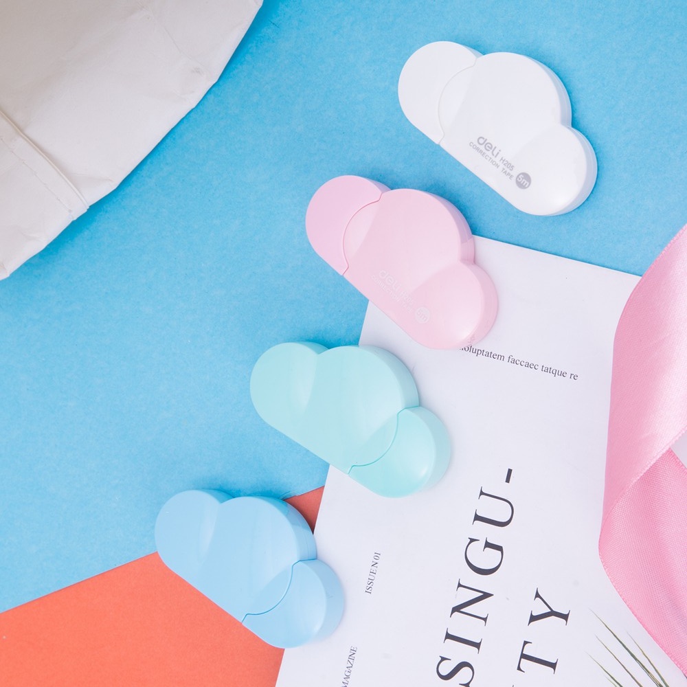 

HAPPY TIME DELI TIP EX TIPEX DENGAN TUTUP COVER UP CORRECTION TAPE 5m x 5mm TIPE EX KERTAS ALAT TULIS SEKOLAH KANTOR EH20501