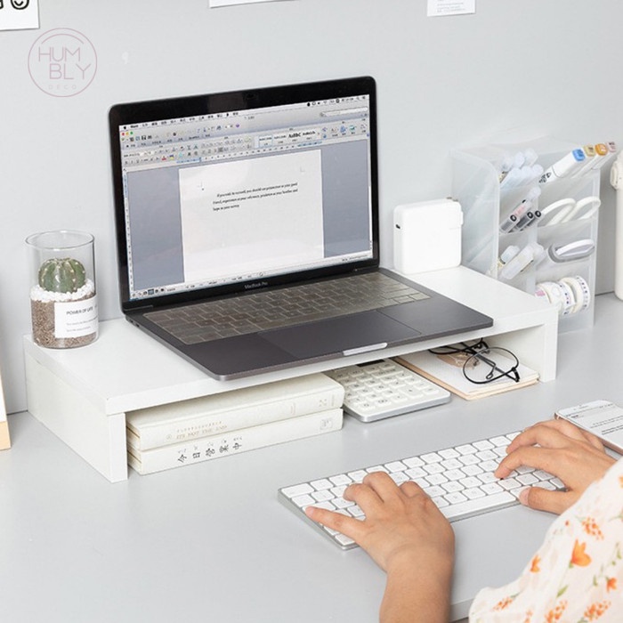 

Produk Korean Aesthetic White Study Table Wood Rack Desk Organizer Promo