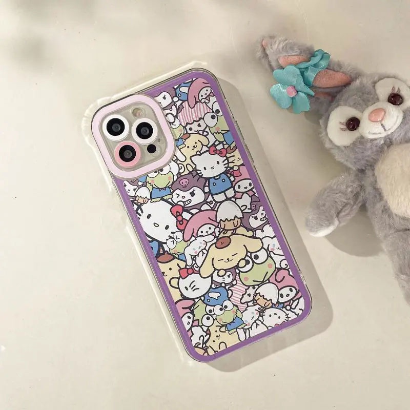 Soft case Silikon Transparan 13pro 13prm Motif Kartun Untuk iphone 11 12pro MAX 7p 8p XS MAX Xr 11 MAX 7se-se20207se-se