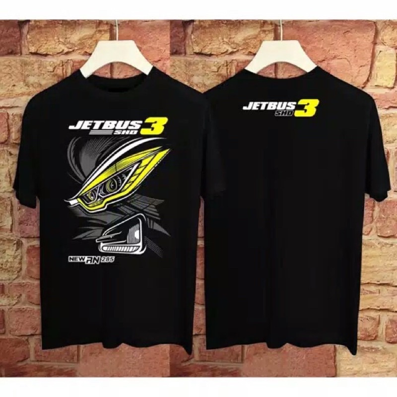 KAOS JETBUS 3 SND NEW RN 235 BAJU JETBUS BAJU KOS T SHIRT PRIA WANITA DISTRO JETBUS 3 ORIGINAL HITAM
