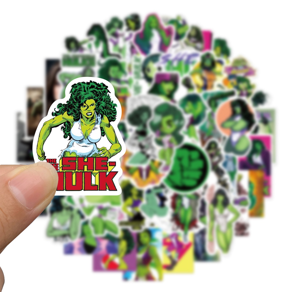 

52pcs Stiker Graffiti Desain Kartun Superhero Hulk Anti Air Untuk Dekorasi Sepeda / Koper