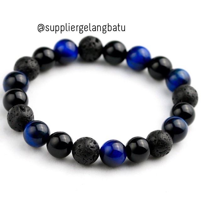 gelang batu lava merapi onyx tiger eye gaya hidup sehat