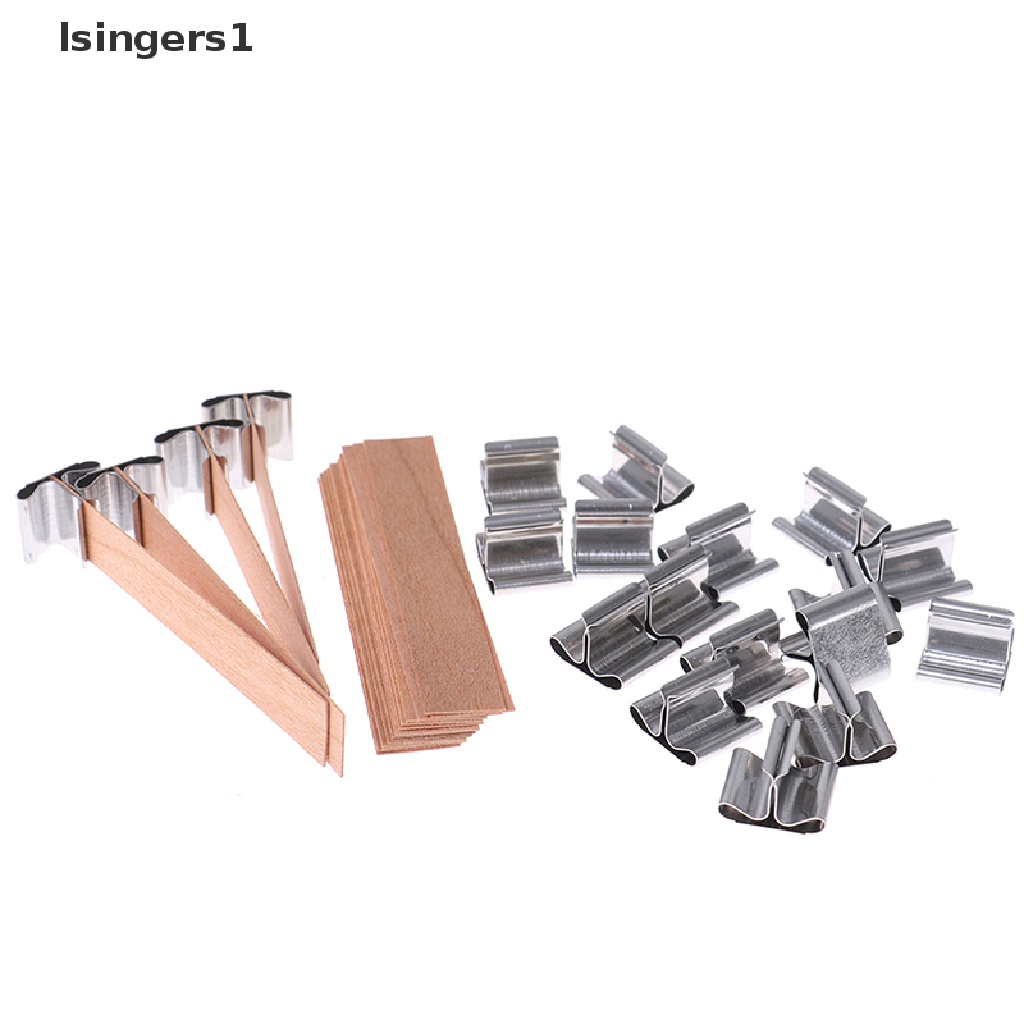 (lsingers1) 20pcs Sumbu Lilin Bahan Kayu Ukuran 12.5mm 13mm Dengan Sustainer Tab