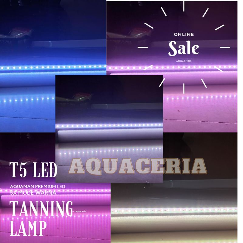 Lampu Soft Tanning Aquaman T5-92LED 15W 5X ganti mode Warna Lampu arwana koki louhan dll