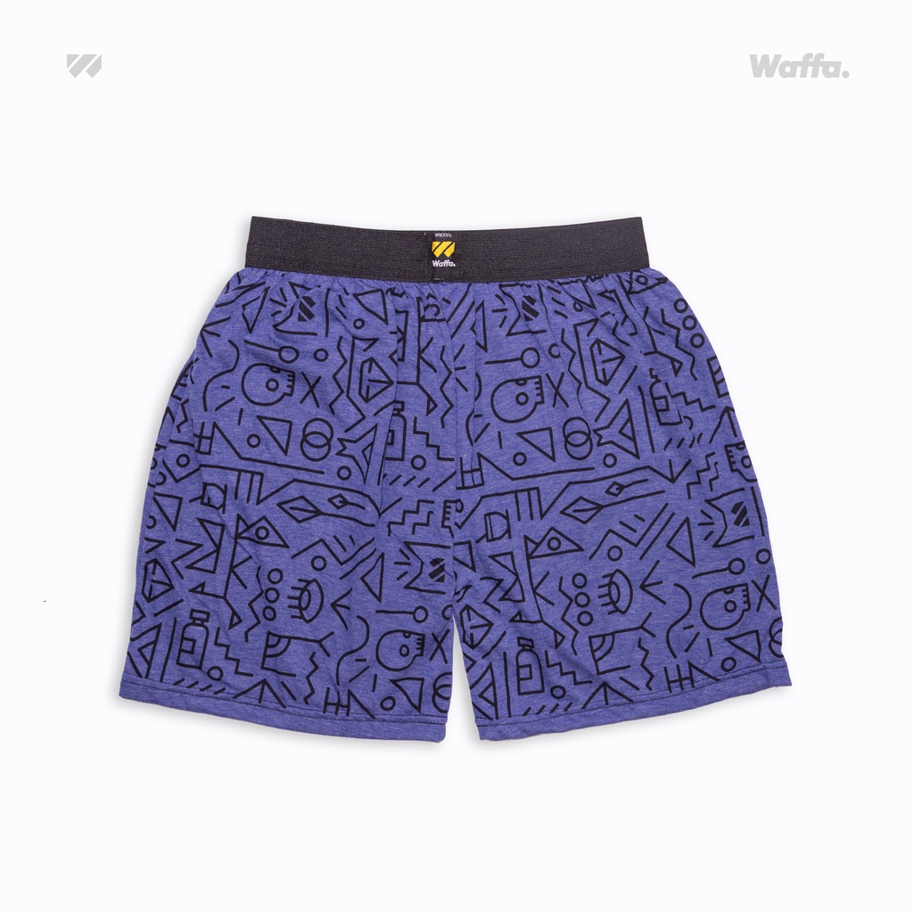 Celana Dalam Boxer Katun Waffa Sablon Motif Aztec Pattern