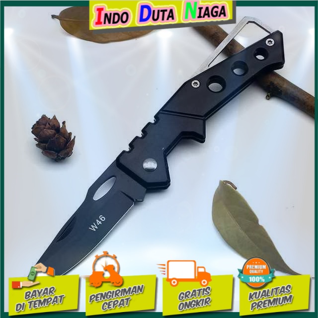 KNIFEZER Pisau Saku Lipat Mini Serbaguna Portable Knife Survival - W46