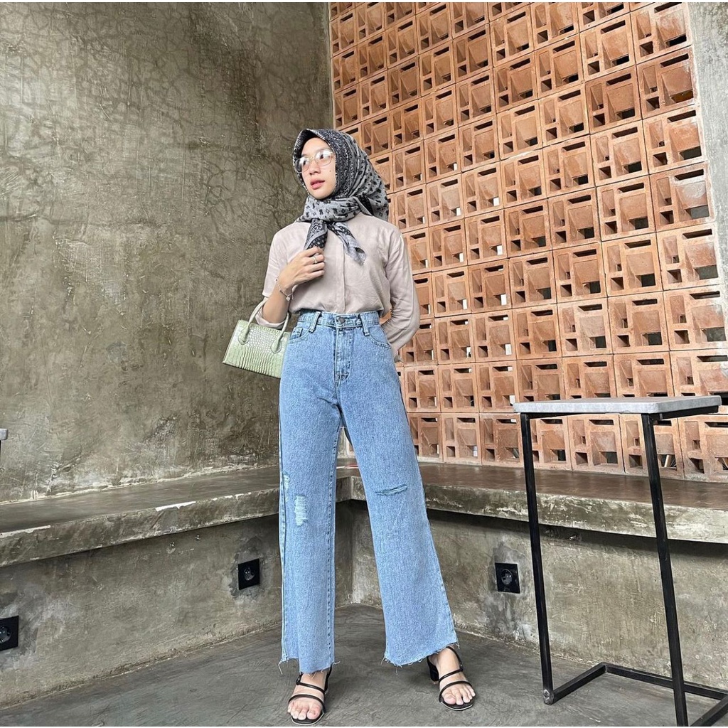 Kulot Jeans Wanita Lally / Lally Cullotes Jeans 27-34