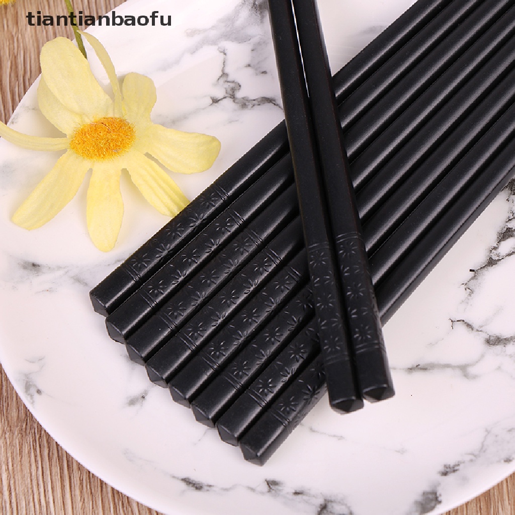 [tiantianbaofu] 1 Pair Japanese Chopsticks Alloy Non-Slip Sushi Chop Sticks Set Chinese Gift Boutique