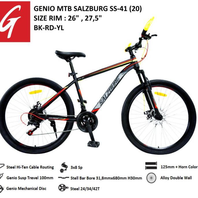 BIG PROMO Sepeda_ Sepeda Gunung MTB 27.5 GENIO SalzBurg Terbaru _846  Sepeda Murah