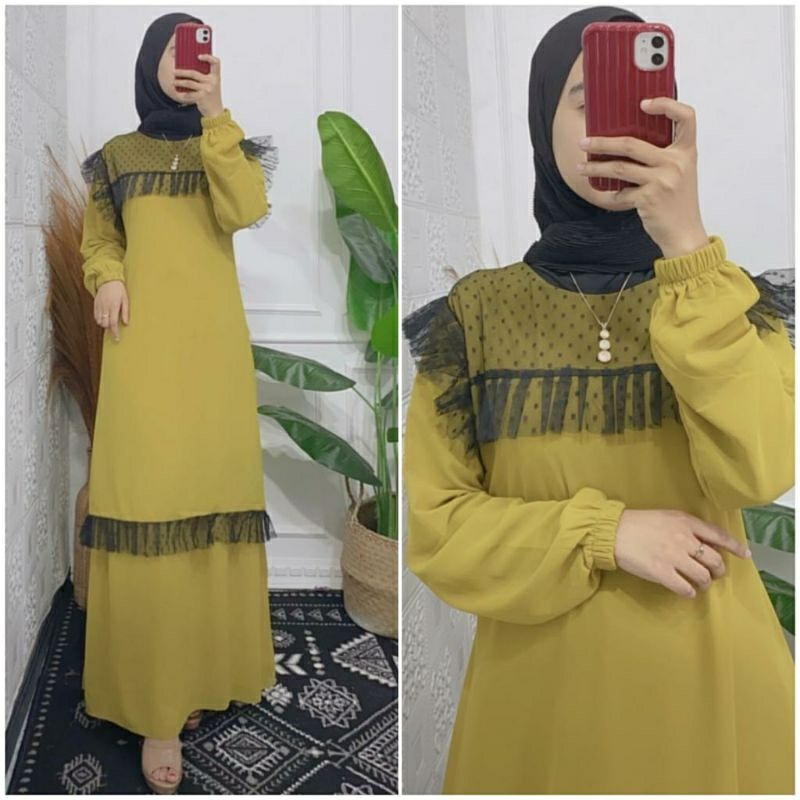 Tokobiru_official / [COD] Shafira Dress / Dress Wanita / Gamis Modern / Dress Murah / Fashion Muslim