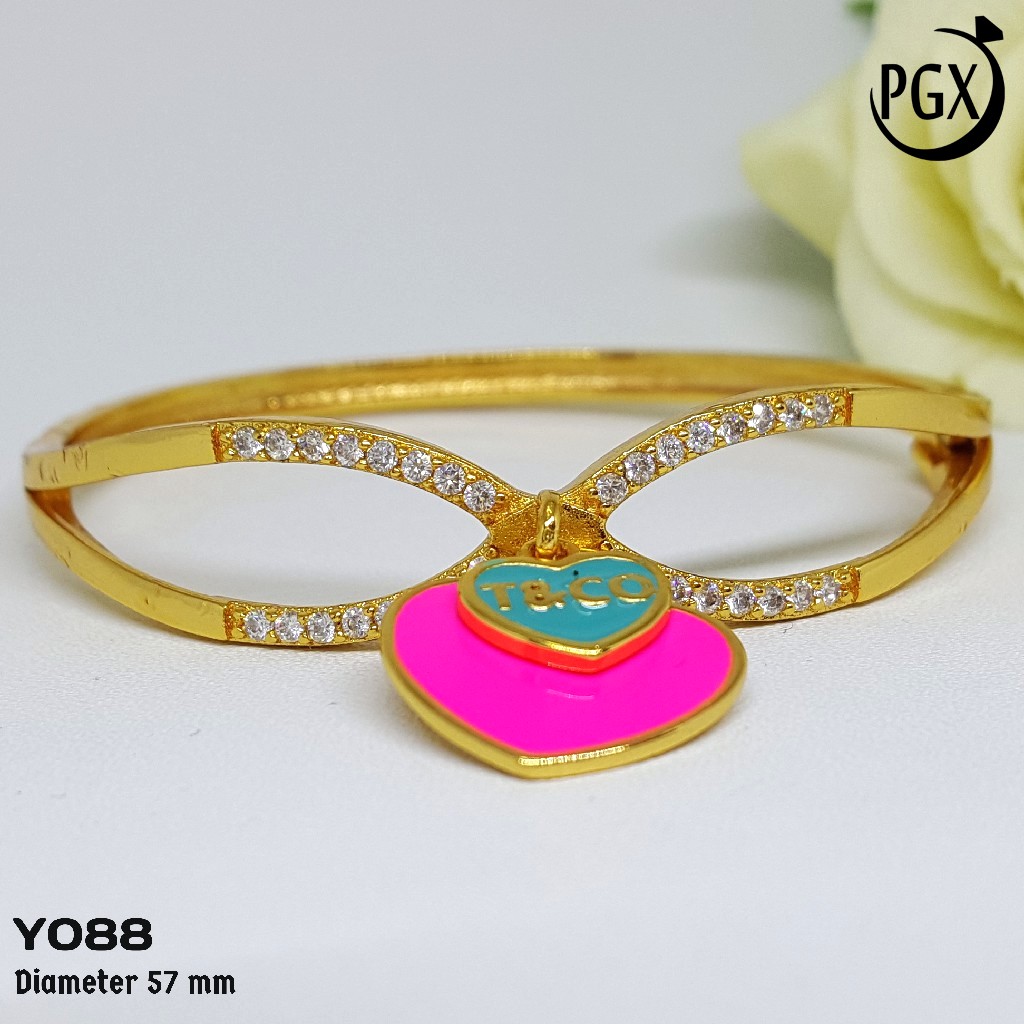 PGX Gelang Xuping Wanita Bangkok Bangle Aksesoris Perhiasan Lapis Emas - Y088