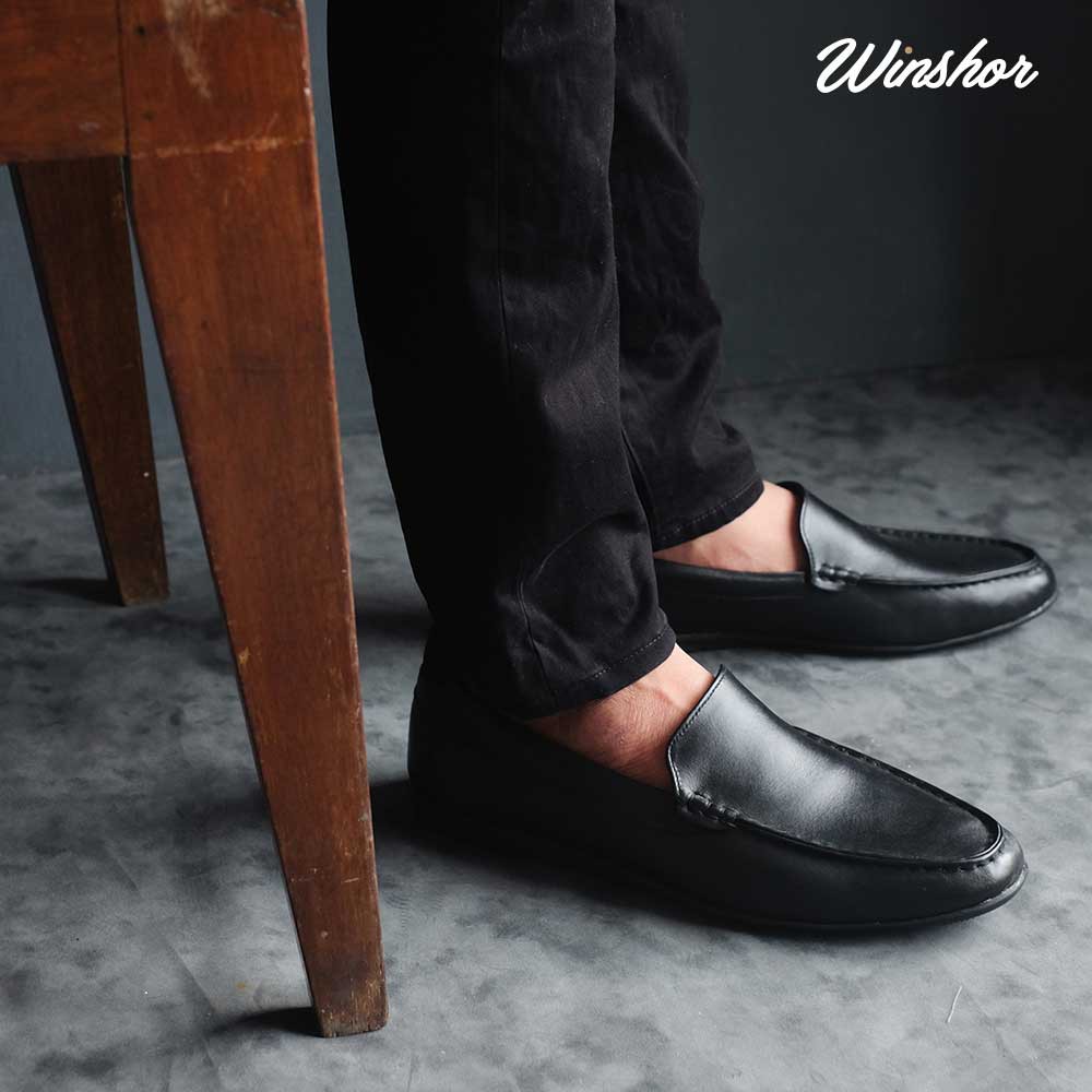 Sepatu Slip on Pria - Winshor - Nixter -Black