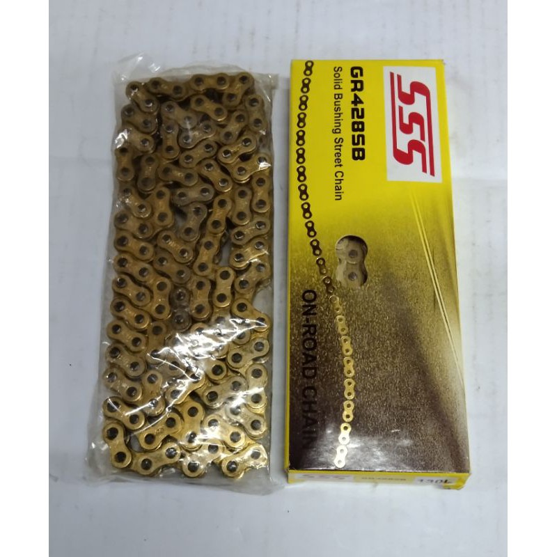 RANTE/RANTAI MOTOR SSS 428 SB GOLD 130L/ RANTAI 428 SSS PANJANG 130L GOLD