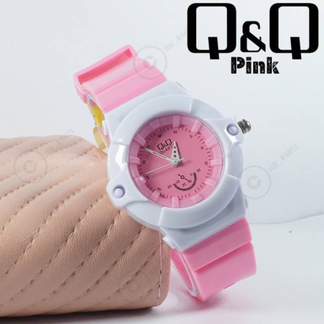 Cod ( Bayar Tujuan ) New Model Jam Tangan Q&amp;Q Wanita Analog Case White / Ready 8 Warna