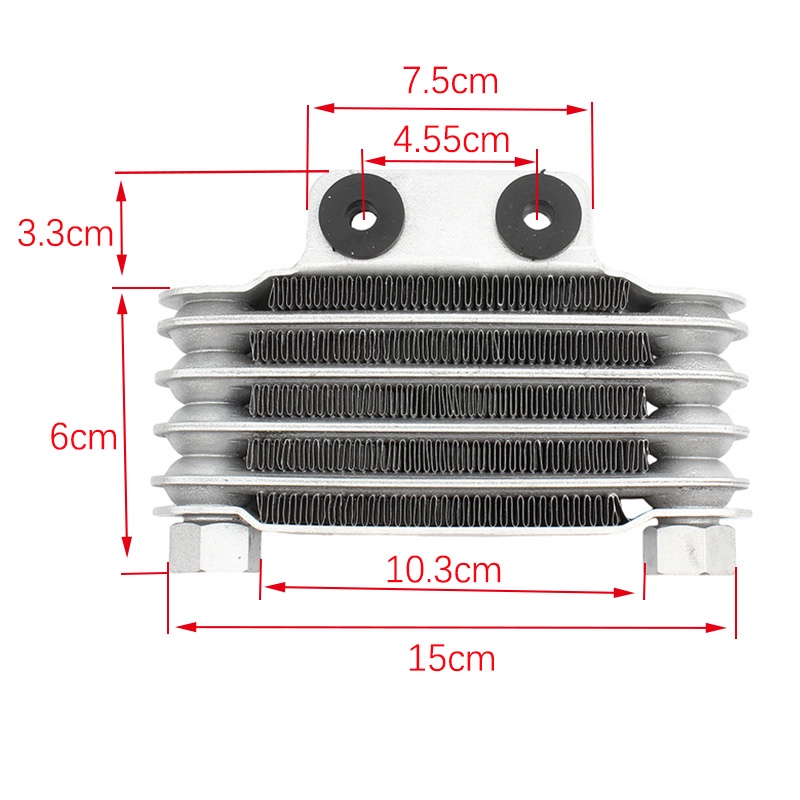 Pengganti Radiator Pendingin Oli Mesin 5 Baris Untuk Motor 125-250cc Engine Oil Cooler Cooling Radiator Mesin