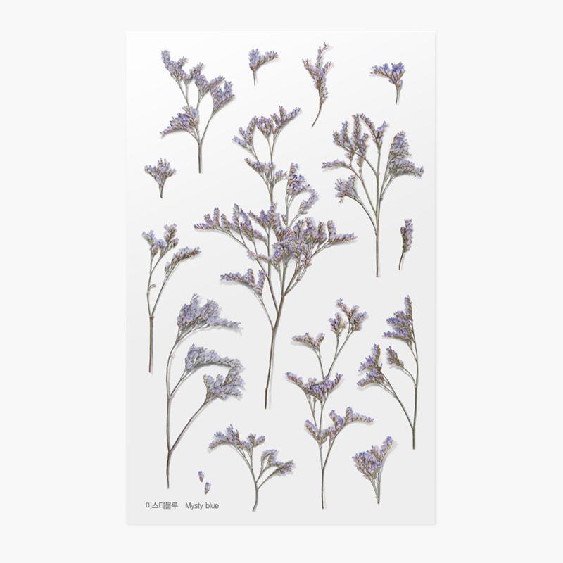 

APPREE Pressed Flower Sticker - Misty Blue (028)