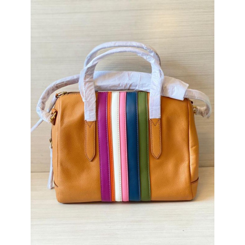 Tas Fossil sydney satchel navy multi stripe