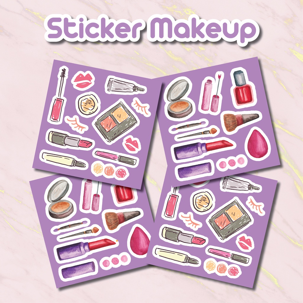 

Stiker Makeup Deco/ Stiker Makeup Aesthetic / Stiker Mini Pack Makeup / Stiker Journal Scrapbook