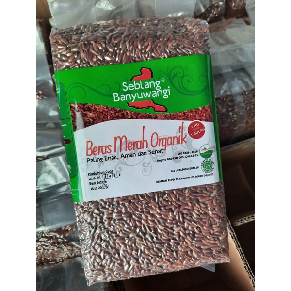 

beras merah/organik/1kg/vacuum