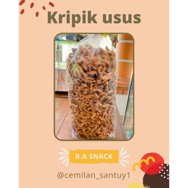 

(COD) KRIPIK USUS 1 BALL 2 KG TERLARIS TERMURAH GURIH