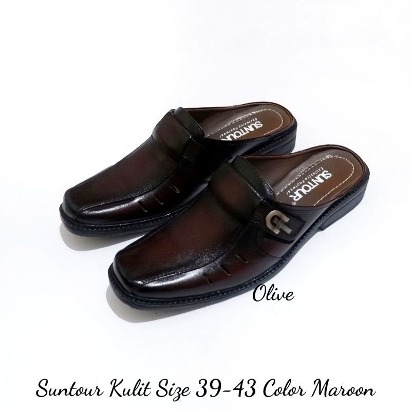 Suntour Sepatu Pria Formal Kantor Kerja Kulit