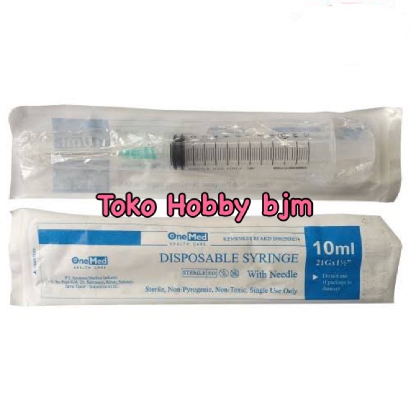 spuit 10ml 10cc onemed syringe 10 ml 10 cc alat bantu makan minum hewan one med paksa / alat medis